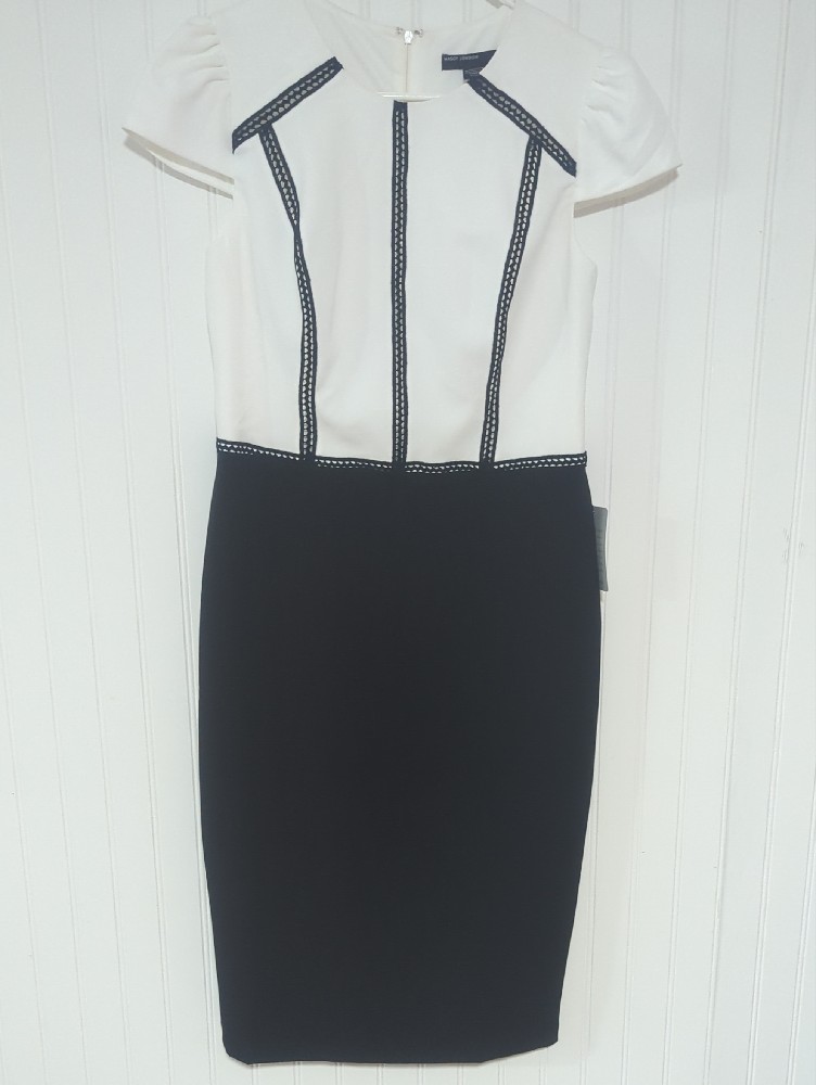 Maggy London Black And White Contrast Midi Sheath Dress — image 5 of 8